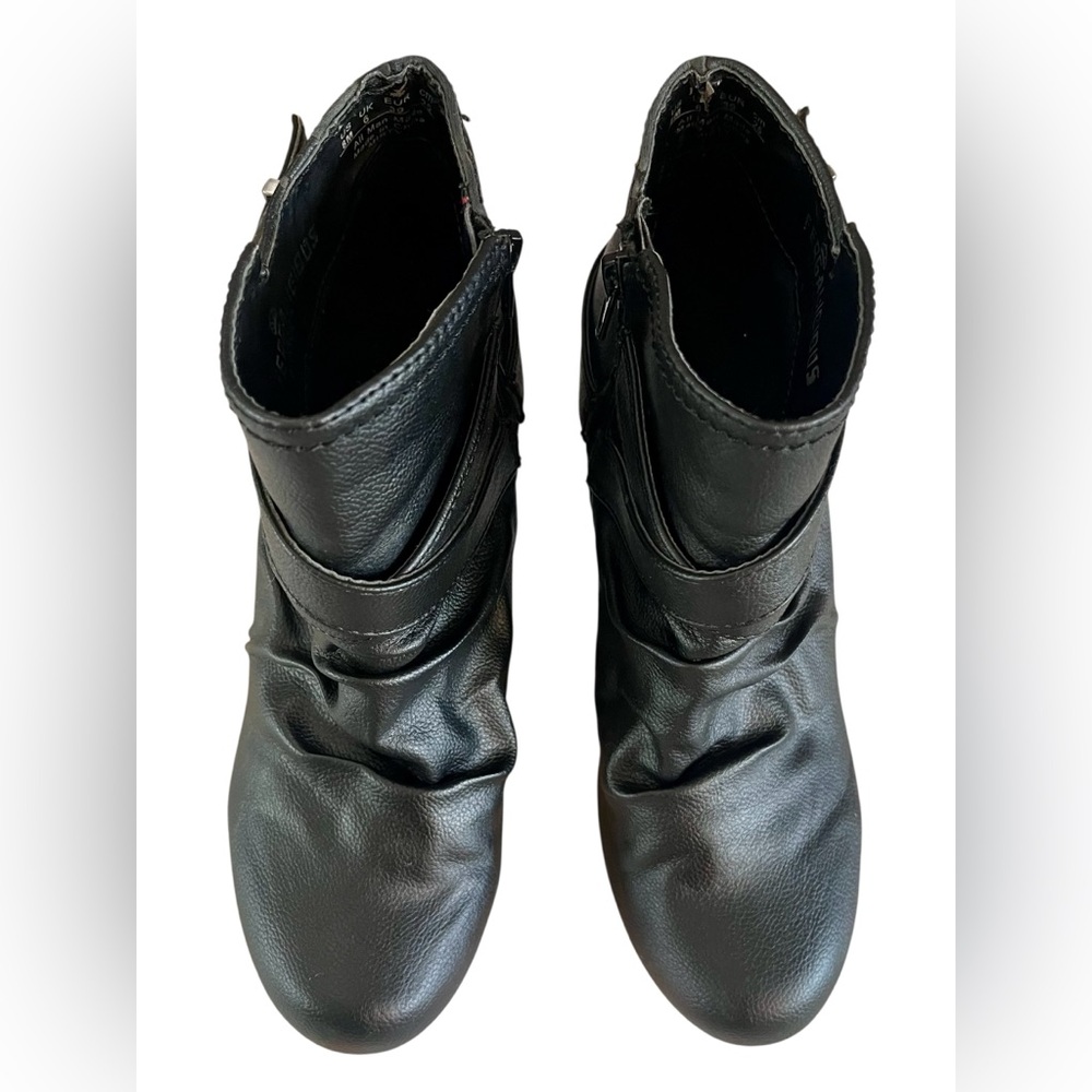 Elegant Fergalicious Sleek Black Ankle Booties